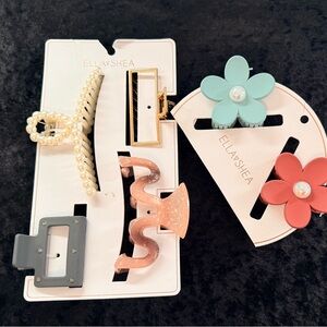 New Ella Shea hair claw clip bundle of 6